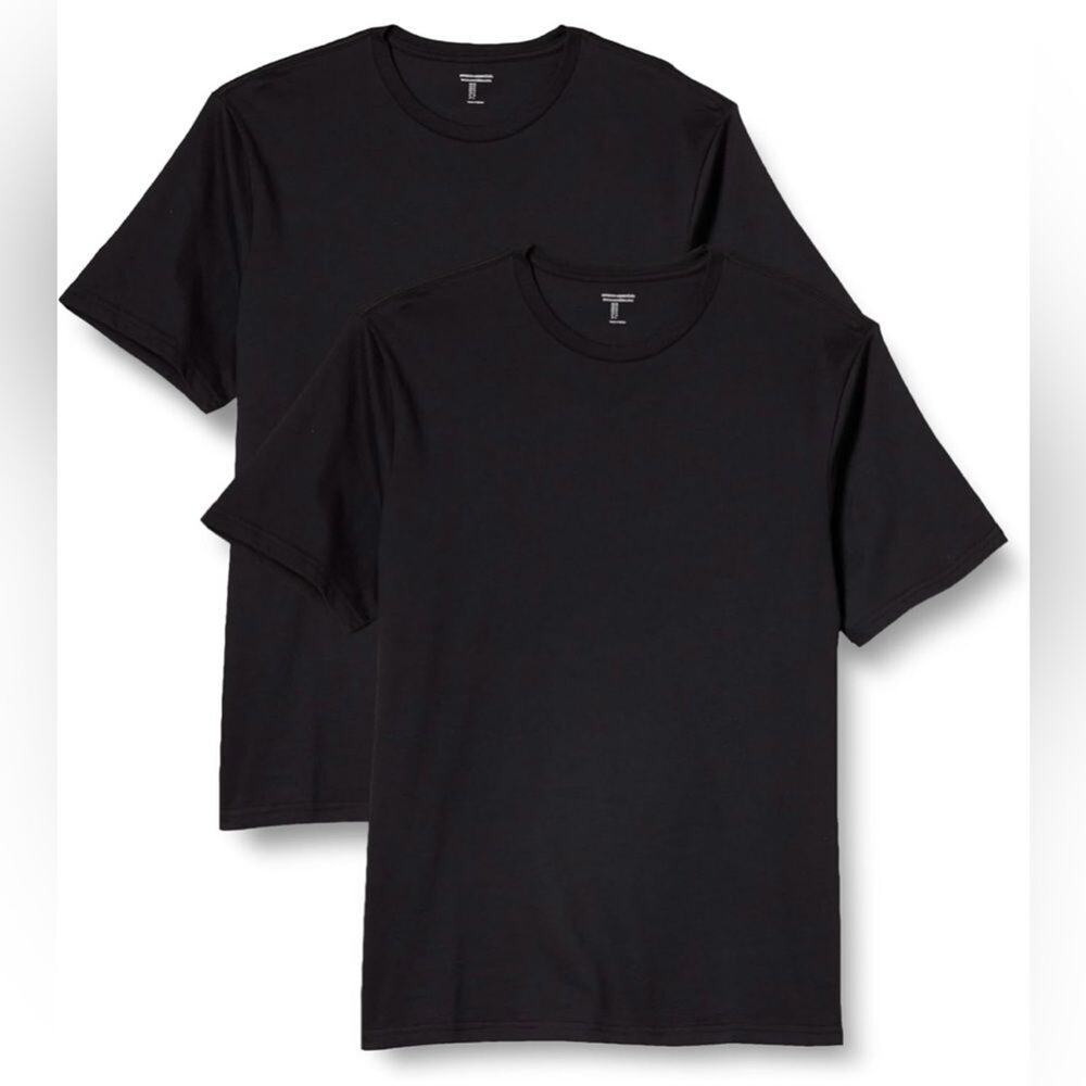 Amazon Essentials Short Sleeve Tees - Set of 2 Sizze XXL Black (1072)